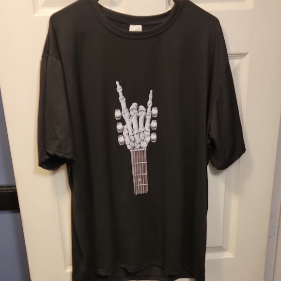Unbranded Other - Skeleton Hand Guitar Graphic T-Shirt XXl